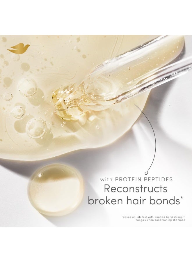 دوف شامبو دوف لتقوية روابط الببتيدات للشعر الجاف والتالف - 340 مل | غني بالببتيدات البروتينية | يعيد بناء الروابط المكسورة لشعر أقوى 20 مرة - Image 2